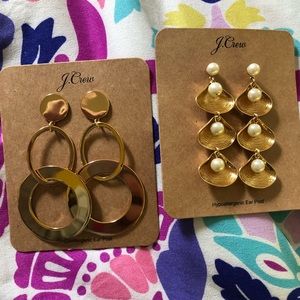 Gold j crew earrings